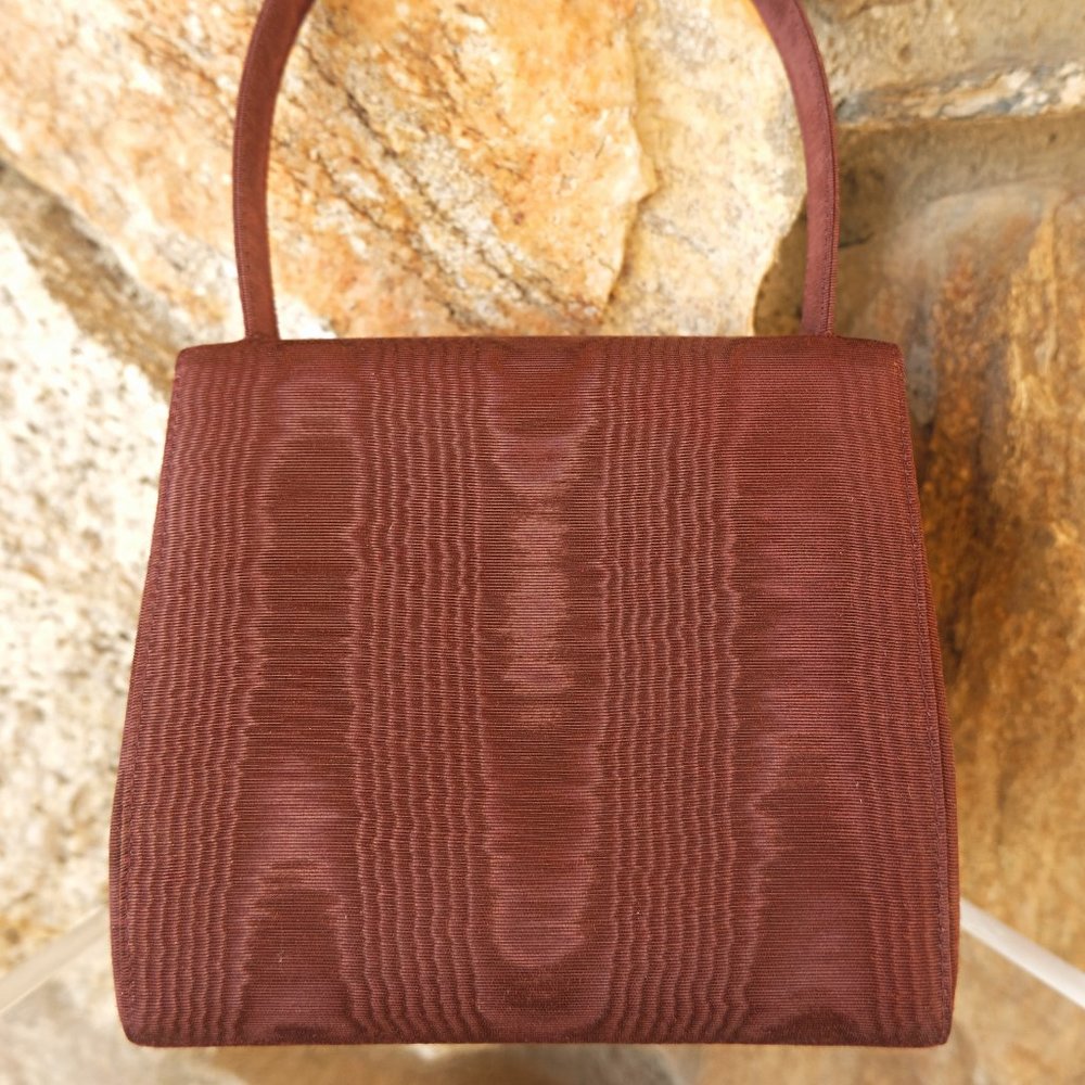 Vintage Chanel Brown Satin Top Handle Mini Purse Circa 1999 - Picture 5 of 7